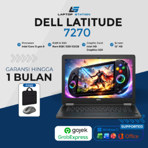 DELL LATITUDE 7270 INTEL CORE I5 6300U 12" RAM 8GB SSD 512GB