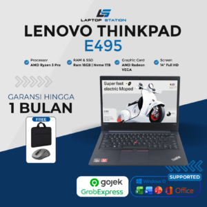 LENOVO THINKPAD E495 AMD RYZEN 3 3200U BONUS MOUSE DAN TAS