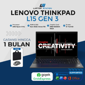 LENOVO THINKPAD L15 GEN 3 AMD RYZEN 5 PRO 5675U 15" IPS 1920 X 1080 WINDOWS 11 PRO