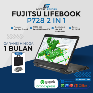 Fujitsu Lifebook P728 2 in 1 Intel Core i7 8650U - BERGARANSI