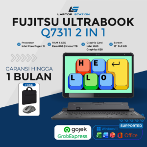 Fujitsu Ultrabook Q7311 2 in 1Intel Core i5 1145G7 Include Stylus Pen